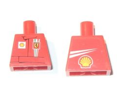 Torso Racers Ferrari front, White Streak and Shell Logo back (Stickers) without Driver Name Pattern