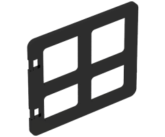 Duplo, Building Door / Window Pane 1 x 4 x 3 with Four Diffrent Sizes Panes Square Corners
