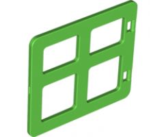 Duplo, Building Door / Window Pane 1 x 4 x 3 with Four Diffrent Sizes Panes Square Corners