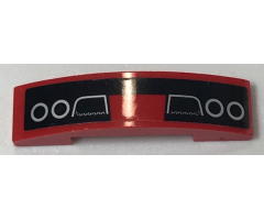 Slope, Curved 4 x 1 Double with Back Bumper and Lights Pattern (Sticker) - Set 75899