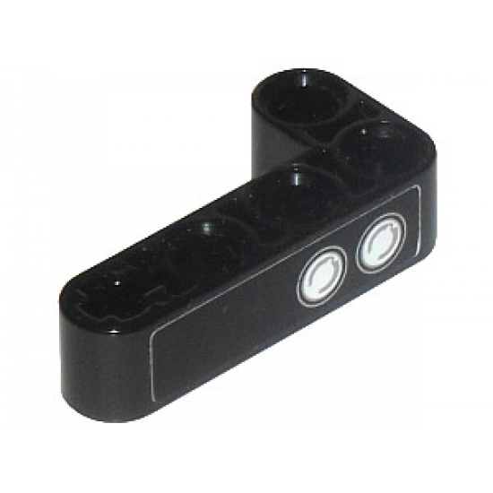 Technic, Liftarm 2 x 4 L-Shape Thick with Headlights Pattern (Sticker) - Set 42025