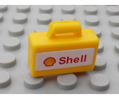 Minifigure, Utensil Briefcase with Shell Logo and Text Pattern (Sticker) - Set 8654