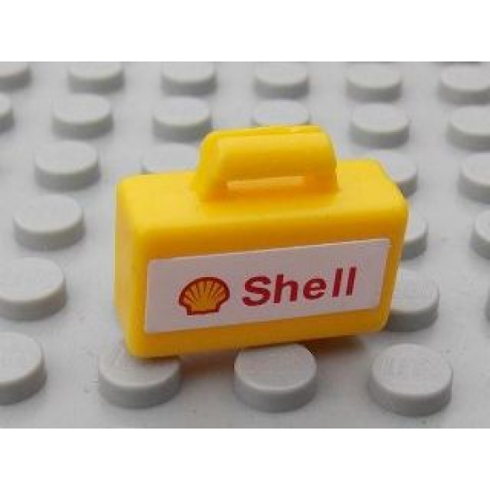 Minifigure, Utensil Briefcase with Shell Logo and Text Pattern (Sticker) - Set 8654