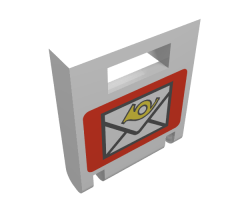 Container Box 2 x 2 x 2 Door with Slot and Mail Envelope Pattern