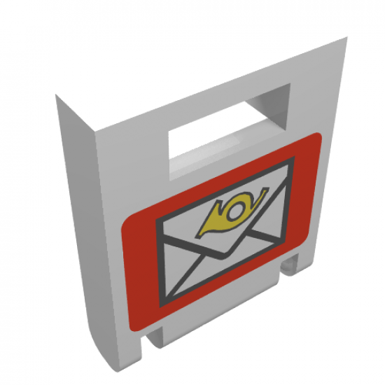Container Box 2 x 2 x 2 Door with Slot and Mail Envelope Pattern