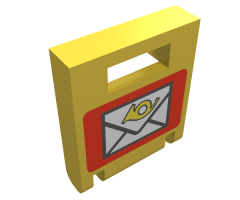Container Box 2 x 2 x 2 Door with Slot and Mail Envelope Pattern