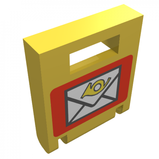 Container Box 2 x 2 x 2 Door with Slot and Mail Envelope Pattern