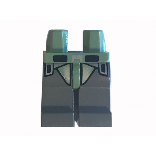 Hips and Dark Bluish Gray Legs with SW Kashyyyk Trooper Pattern