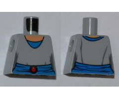 Torso SW Light Bluish Gray Shirt, Blue Belt with Red Buckle Pattern (Padme)