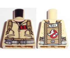 Torso Ghostbusters Jumpsuit with 'R.S.' ID Badge and 'Ray' on Reverse Pattern