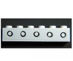 Brick 1 x 6 with 5 Portholes Pattern (Sticker) - Set 4981