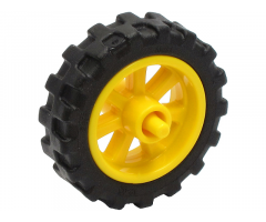 Wheel & Tire Assembly 15mm D. x 6mm City Motorcycle with Black Tire 21mm D. x 6mm City Motorcycle (50862 / 50861)