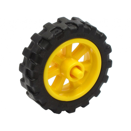 Wheel & Tire Assembly 15mm D. x 6mm City Motorcycle with Black Tire 21mm D. x 6mm City Motorcycle (50862 / 50861)