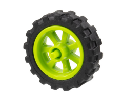 Wheel & Tire Assembly 15mm D. x 6mm City Motorcycle with Black Tire 21mm D. x 6mm City Motorcycle (50862 / 50861)