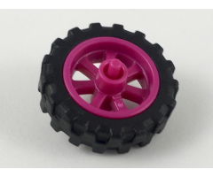 Wheel & Tire Assembly 15mm D. x 6mm City Motorcycle with Black Tire 21mm D. x 6mm City Motorcycle (50862 / 50861)