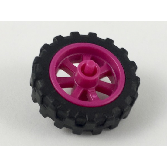 Wheel & Tire Assembly 15mm D. x 6mm City Motorcycle with Black Tire 21mm D. x 6mm City Motorcycle (50862 / 50861)