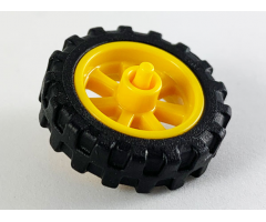 Wheel & Tire Assembly 15mm D. x 6mm City Motorcycle with Black Tire 21mm D. x 6mm City Motorcycle (50862 / 50861)