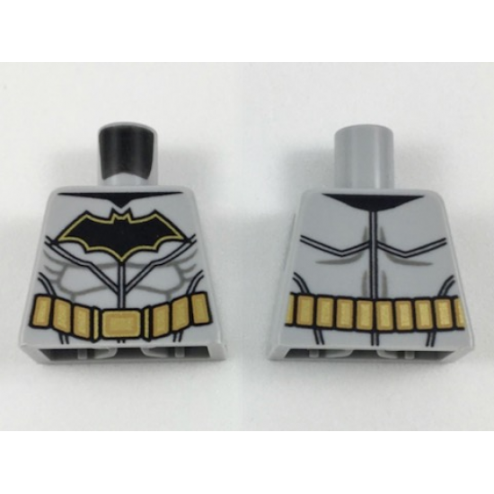 Torso Batman Logo with Muscles, Gold Outline, Gold Utility Belt Pattern
