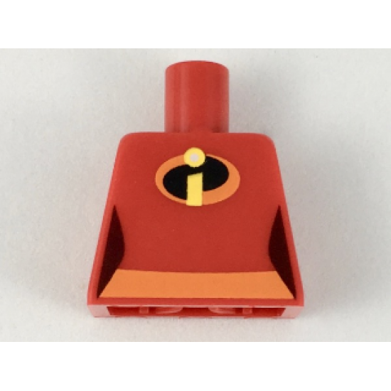 Torso Female Orange Belt and Incredibles Symbol Pattern (Violet Parr)