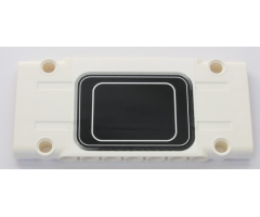 Technic, Panel Plate 5 x 11 x 1 with Black Rectangle with Rounded Corners and 2 Silver Stripes Pattern (Sticker) - Set 42043