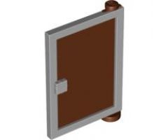 Door 1 x 4 x 5 Right with Reddish Brown Glass
