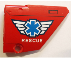 Technic, Panel Fairing #14 Large Short Smooth, Side B with EMT Star of Life and 'RESCUE' Pattern (Sticker) - Set 8068