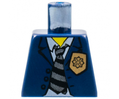 Torso Police Suit with Gold Badge and Striped Tie Pattern