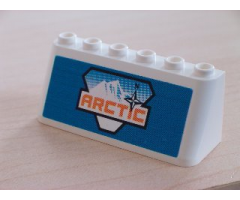 Windscreen 2 x 6 x 2 with Arctic Logo on Blue Background Pattern (Sticker)