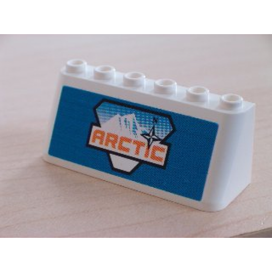 Windscreen 2 x 6 x 2 with Arctic Logo on Blue Background Pattern (Sticker)