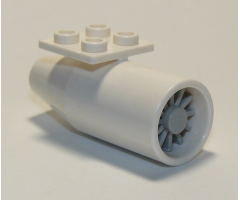 Aircraft Engine Smooth Large, 2 x 2 Thin Top Plate with Light Bluish Gray Center (4868b / 4869)