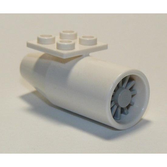 Aircraft Engine Smooth Large, 2 x 2 Thin Top Plate with Light Bluish Gray Center (4868b / 4869)