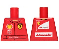 Torso Racers Ferrari/Shell, UPS, Kaspersky Logo Front, Scuderia Ferrari, Santander Logo Back Pattern (Stickers)