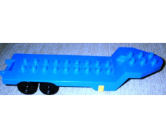 Duplo, Vehicle Trailer Flatbed 4 x 13 with Black Wheels