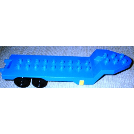 Duplo, Vehicle Trailer Flatbed 4 x 13 with Black Wheels