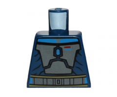 Torso SW Mandalorian Armor Plates Dark Bluish Gray Pattern (Pre Vizsla)