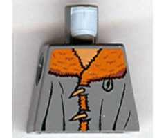 Torso Harry Potter Jacket, Dark Orange Mouton Collar and Toggle Buttons Pattern