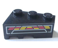 Wedge 3 x 2 Right with Red and Yellow Console Display Pattern (Sticker) - Set 8479