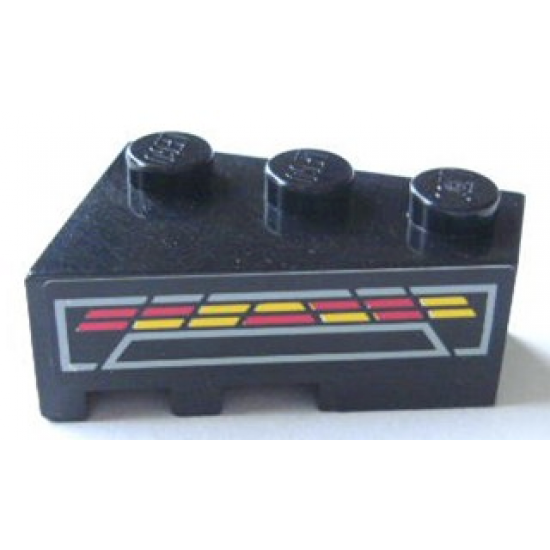 Wedge 3 x 2 Right with Red and Yellow Console Display Pattern (Sticker) - Set 8479