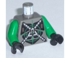 Torso Space Insectoids Silver X on Green Verniers Pattern / Green Arms / Black Hands