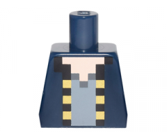 Torso Pixelated Jacket with Black and Yellow Trim over Dark Bluish Gray Shirt Pattern
