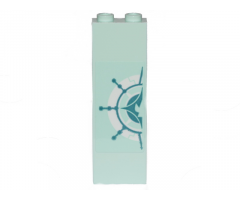 Brick 1 x 2 x 5 with Queen Watevra's Space Palace Wall Ornament Left Half Pattern (Sticker) - Set 70838