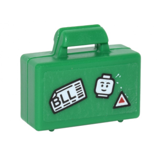 Minifigure, Utensil Briefcase with White Tag with 'BLL', Minifigure Head and Triangle Pattern (Sticker) - Set 76051