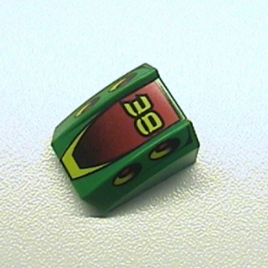 Slope, Curved 2 x 2 Lip with '38' Pattern