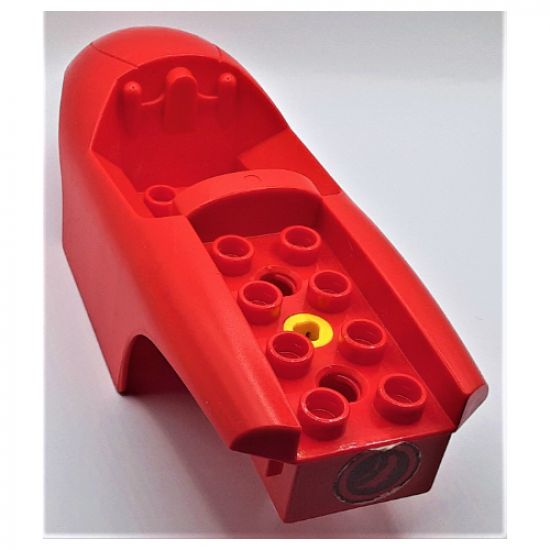 Duplo, Toolo Racer Body 4 x 2 Studs in Back