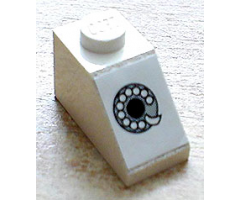 Slope 45 2 x 1 with Rotary Phone Gray Pattern (Sticker) - Set 230-1
