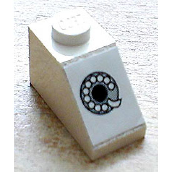 Slope 45 2 x 1 with Rotary Phone Gray Pattern (Sticker) - Set 230-1