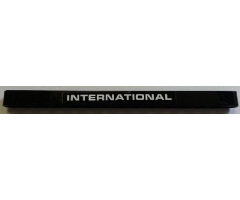 Technic, Liftarm 1 x 15 Thick with White 'INTERNATIONAL' Pattern (Sticker) - Set 8258