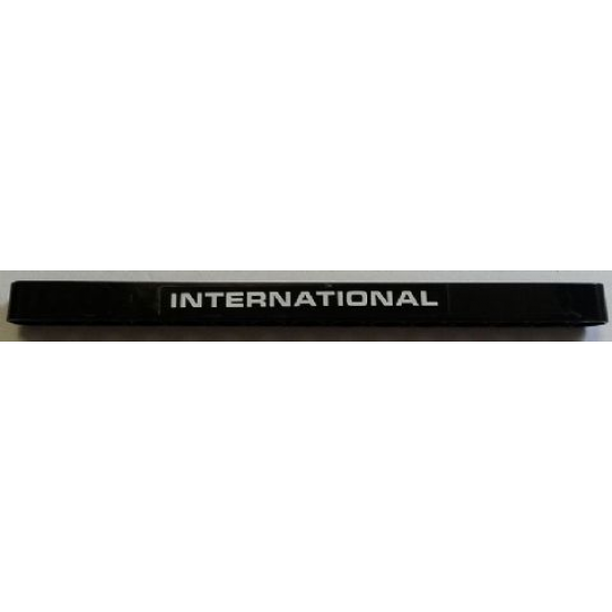 Technic, Liftarm 1 x 15 Thick with White 'INTERNATIONAL' Pattern (Sticker) - Set 8258