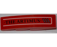 Slope, Curved 4 x 1 with 'THE ARTIMUS' and Diagonal Vent Grille Pattern Model Right (Sticker) - Set 7985