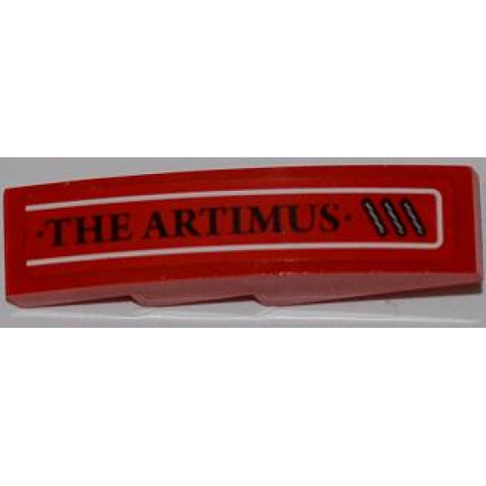 Slope, Curved 4 x 1 with 'THE ARTIMUS' and Diagonal Vent Grille Pattern Model Right (Sticker) - Set 7985